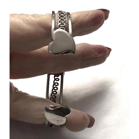 Double Heart Sterling Bracelet - Picture 5 of 5